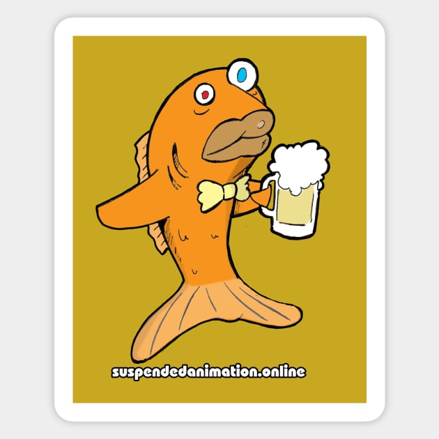 Gus Gus the Goldfish Sticker by tyrone_22